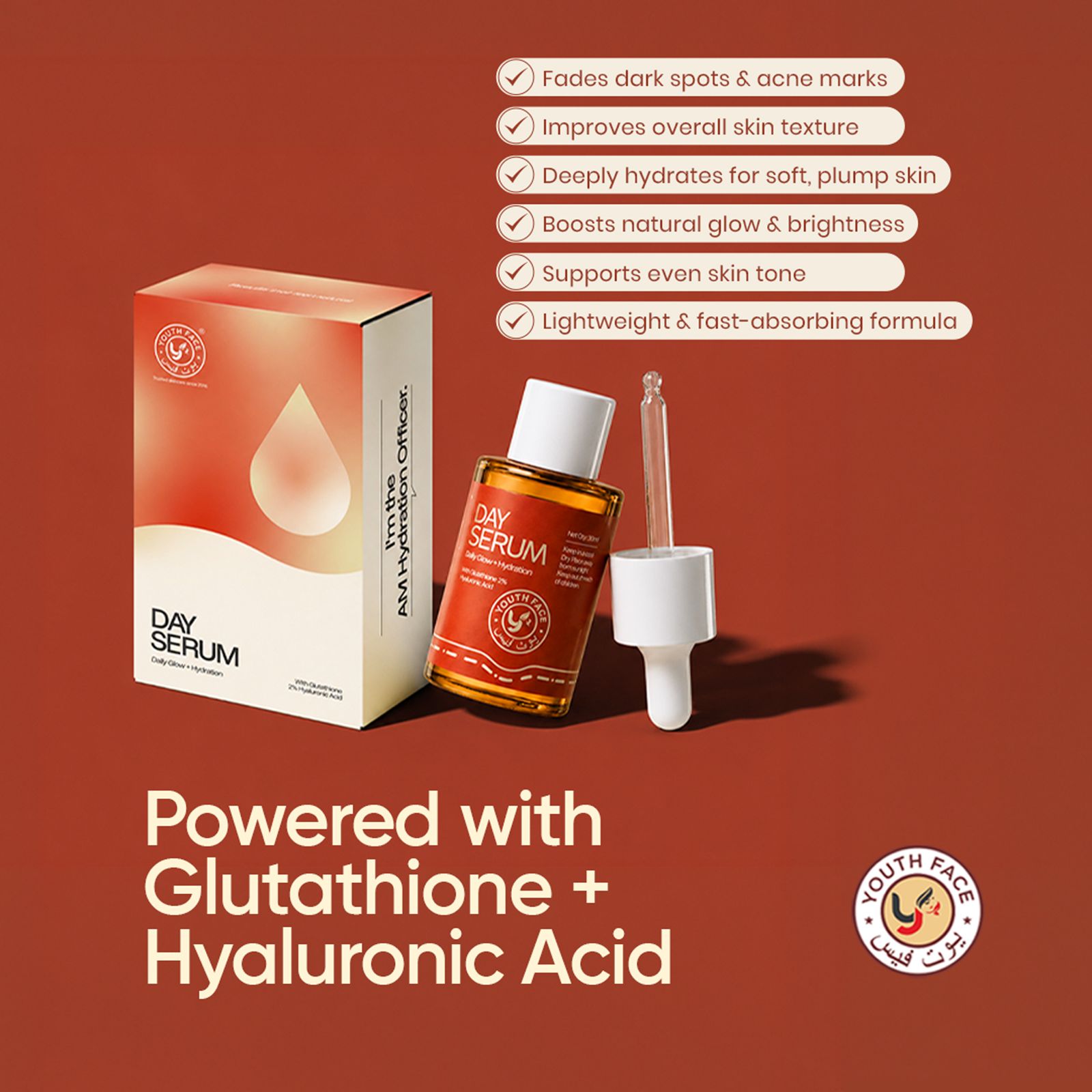 Day Serum Glutathione 2% + Hyaluronic Acid