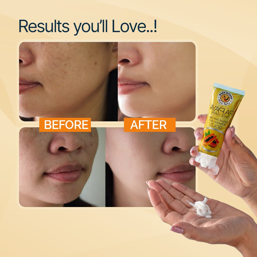 PAPAYA FACE WASH | GENTLE CLEANSING | REMOVES EXCESS OIL | FRESH LOOK | SUITABLE FOR DAILY USE (60ml)