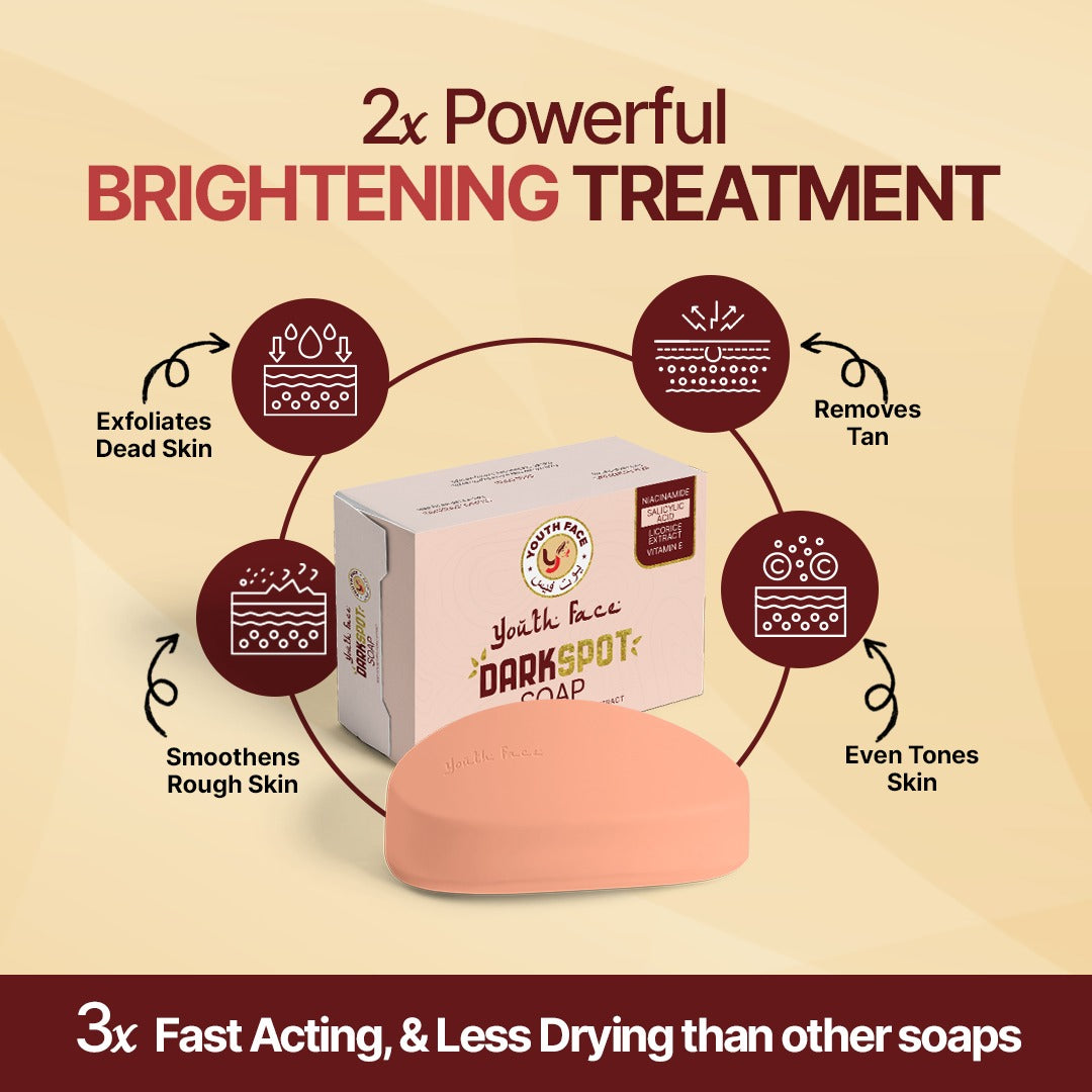 DARK SPOT REMOVER SOAP | SKIN WHITENING & CLEANSING | TARGETS MARKS & PIGMENTATION | FRESH NATURAL BASE (100g)